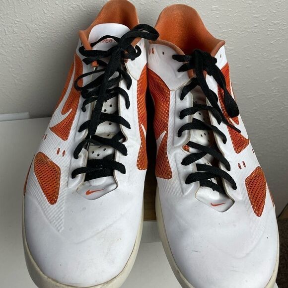 Nike Zoom Orange and White Hyperfuse Basketball Shoes Size 17 main image 6
